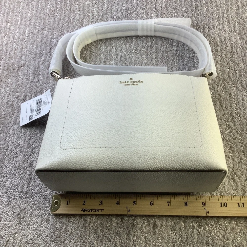 Kate Spade Leila Meringue‎ Pebbled Leather Medium Crossbody Bag Purse NWT